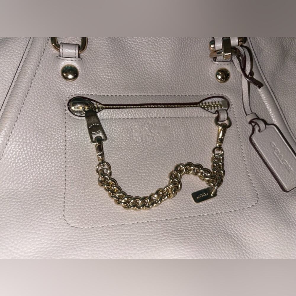 Coach Prairie Chain Satchel EUC Nude Pebble Quiet Luxury Old Money Convertible - Picture 2 of 15